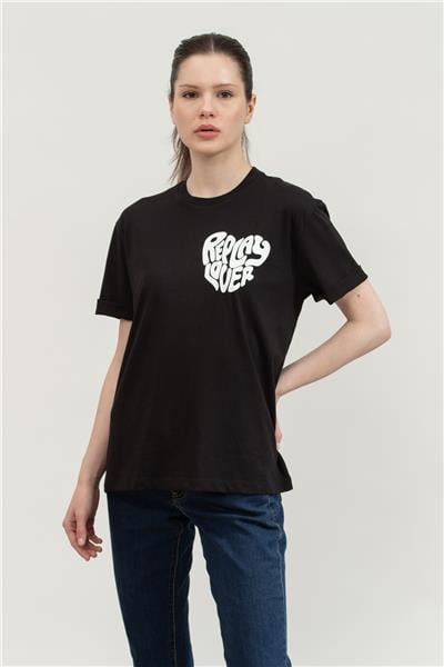 Replay Over Kadın Bisiklet Yaka T-Shirt