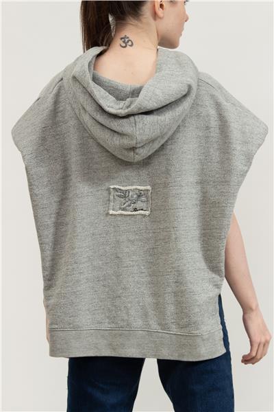 Replay Over Kadın Kapüşonlu Sweatshirt