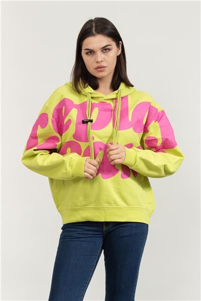 Replay Over Kadın Kapüşonlu Sweatshirt