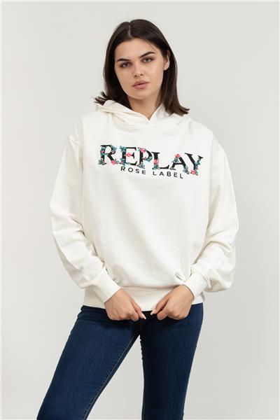 Replay Over Kadın Kapüşonlu Sweatshirt