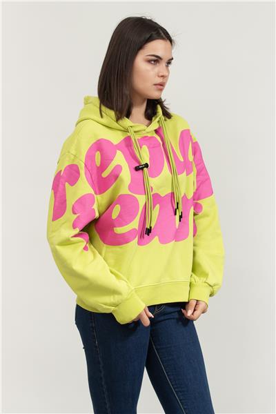 Replay Over Kadın Kapüşonlu Sweatshirt