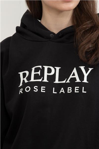 Replay Over Kadın Kapüşonlu Sweatshirt