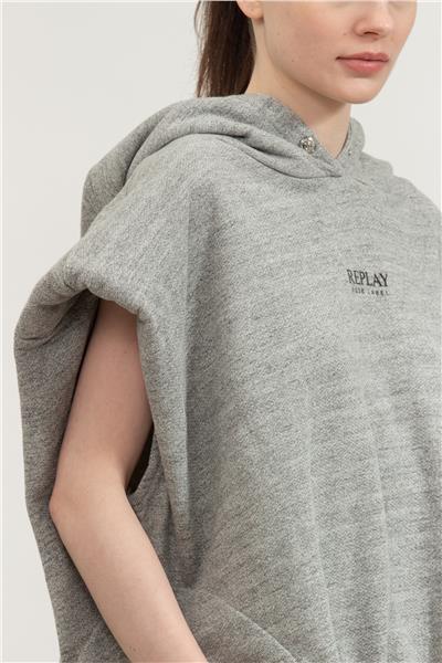 Replay Over Kadın Kapüşonlu Sweatshirt