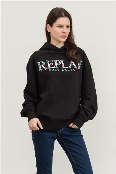 Replay Over Kadın Kapüşonlu Sweatshirt