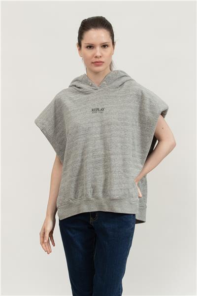 Replay Over Kadın Kapüşonlu Sweatshirt