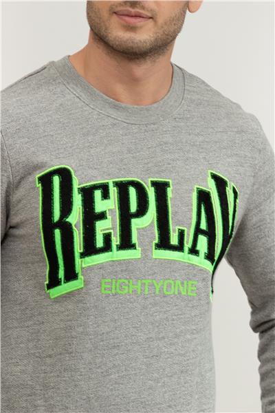 Replay Regular Erkek Bisiklet Yaka Sweatshirt