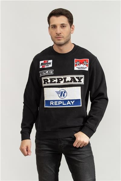 Replay Regular Erkek Bisiklet Yaka Sweatshirt