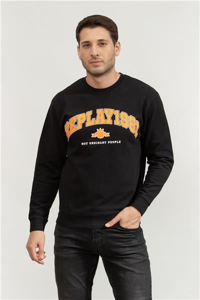 Replay Regular Erkek Bisiklet Yaka Sweatshirt