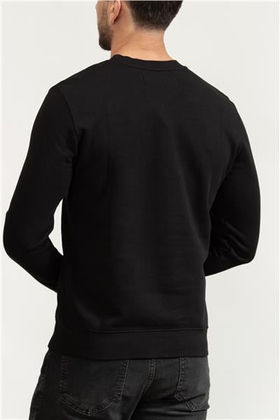 Replay Regular Erkek Bisiklet Yaka Sweatshirt Siyah