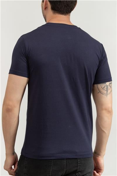 Replay Regular Erkek Bisiklet Yaka T-Shirt Mavi