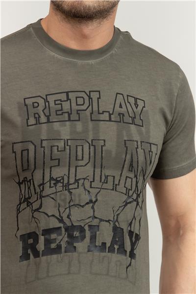 Replay Regular Erkek Bisiklet Yaka T-Shirt