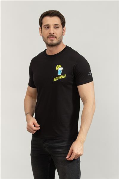 Replay Regular Erkek Bisiklet Yaka T-Shirt