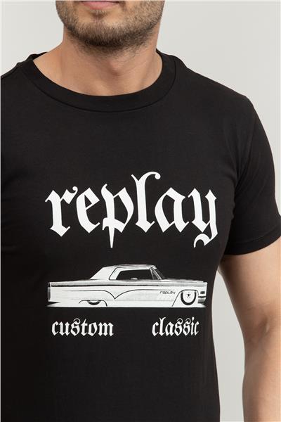 Replay Regular Erkek Bisiklet Yaka T-Shirt