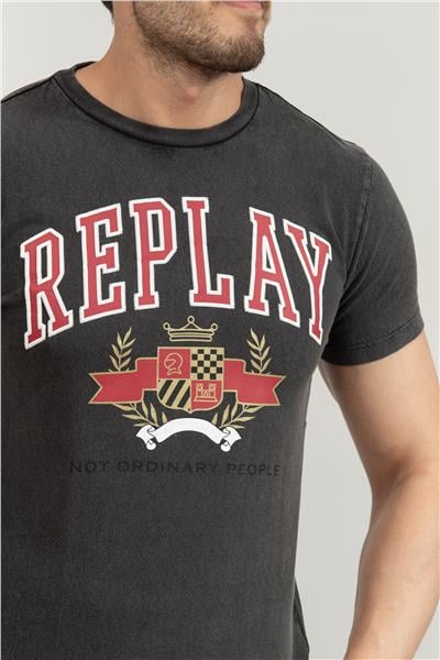 Replay Regular Erkek Bisiklet Yaka T-Shirt