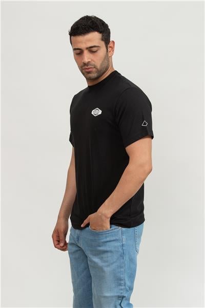Replay Regular Erkek Bisiklet Yaka T-Shirt Siyah