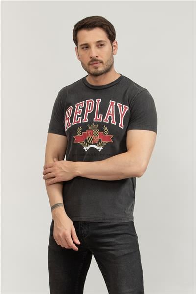 Replay Regular Erkek Bisiklet Yaka T-Shirt