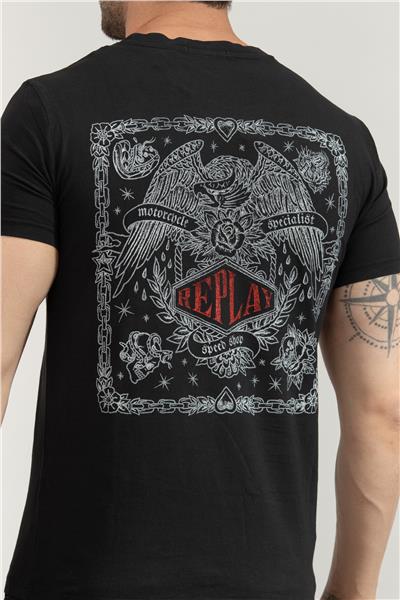 Replay Regular Erkek Bisiklet Yaka T-Shirt