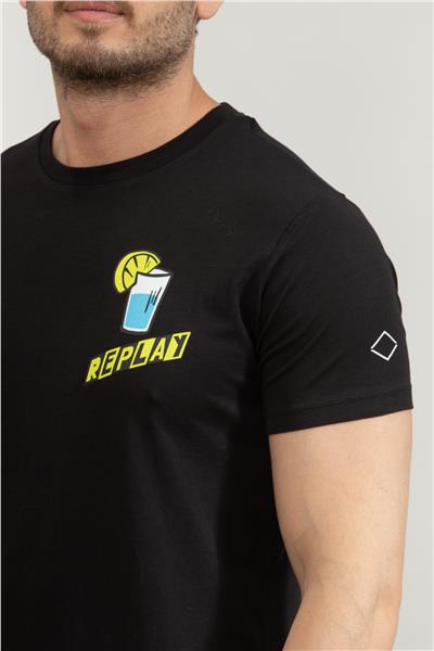 Replay Regular Erkek Bisiklet Yaka T-Shirt