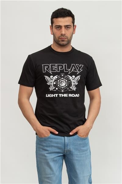 Replay Regular Erkek Bisiklet Yaka T-Shirt