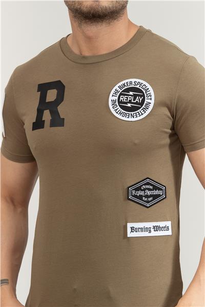 Replay Regular Erkek Bisiklet Yaka T-Shirt