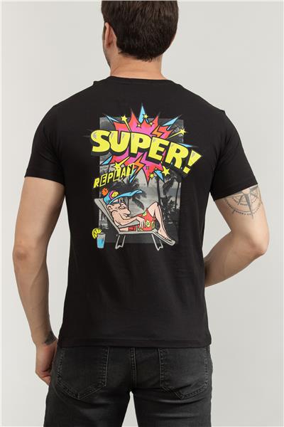 Replay Regular Erkek Bisiklet Yaka T-Shirt