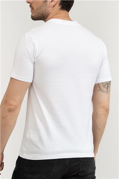 Replay Regular Erkek Bisiklet Yaka T-Shirt Beyaz