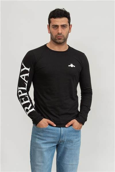 Replay Regular Erkek Bisiklet Yaka T-Shirt