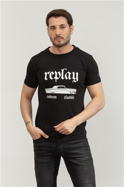 Replay Regular Erkek Bisiklet Yaka T-Shirt