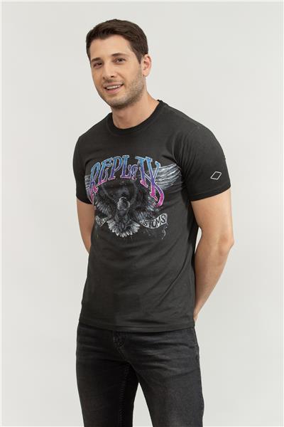 Replay Regular Erkek Bisiklet Yaka T-Shirt