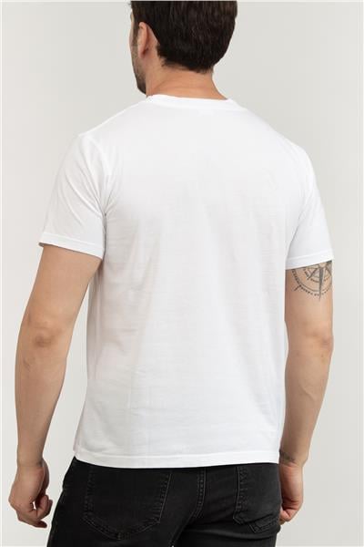 Replay Regular Erkek Bisiklet Yaka T-Shirt Beyaz
