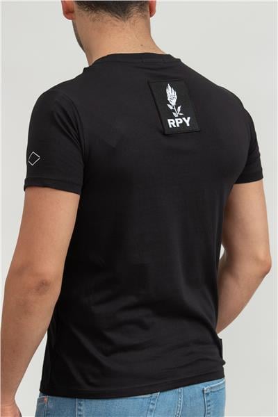 Replay Regular Erkek Bisiklet Yaka T-Shirt Siyah