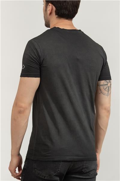 Replay Regular Erkek Bisiklet Yaka T-Shirt Siyah