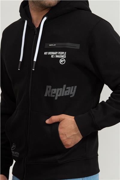 Replay Regular Erkek Fermuarlı Sweatshirt