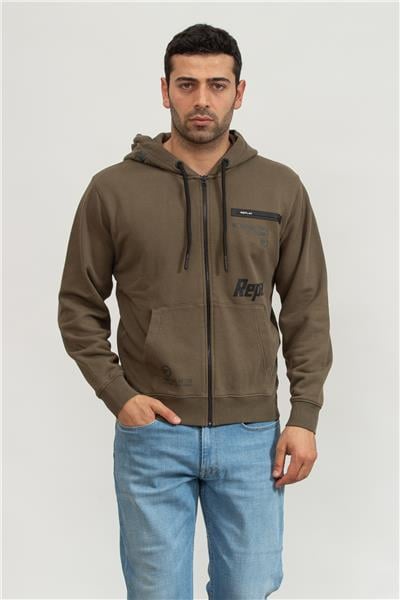 Replay Regular Erkek Fermuarlı Sweatshirt