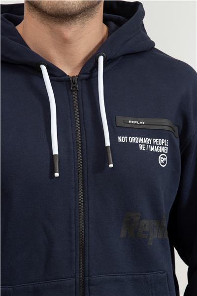 Replay Regular Erkek Fermuarlı Sweatshirt