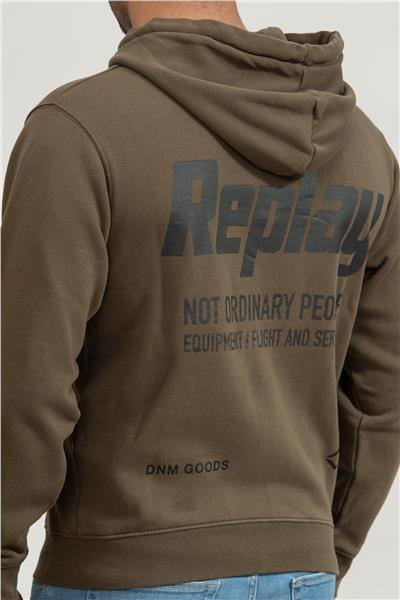 Replay Regular Erkek Fermuarlı Sweatshirt