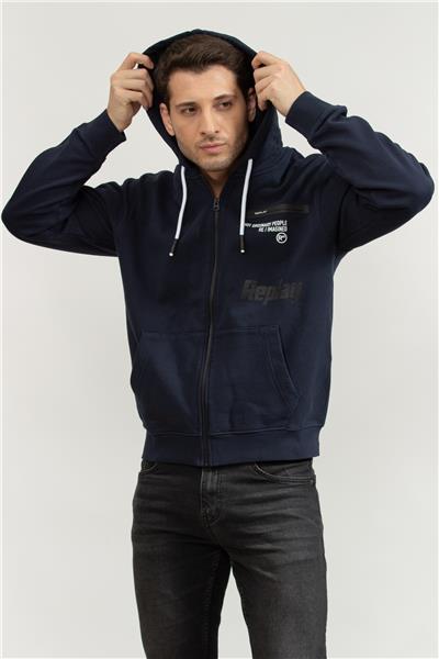 Replay Regular Erkek Fermuarlı Sweatshirt