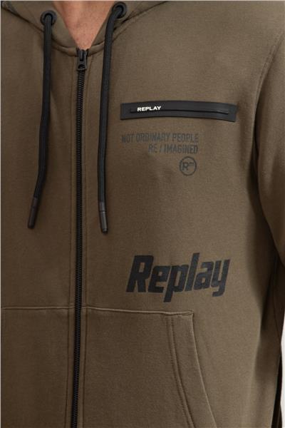 Replay Regular Erkek Fermuarlı Sweatshirt
