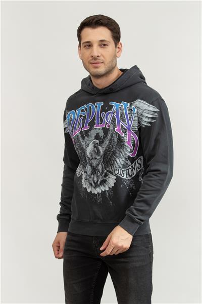 Replay Regular Erkek Kapüşonlu Sweatshirt