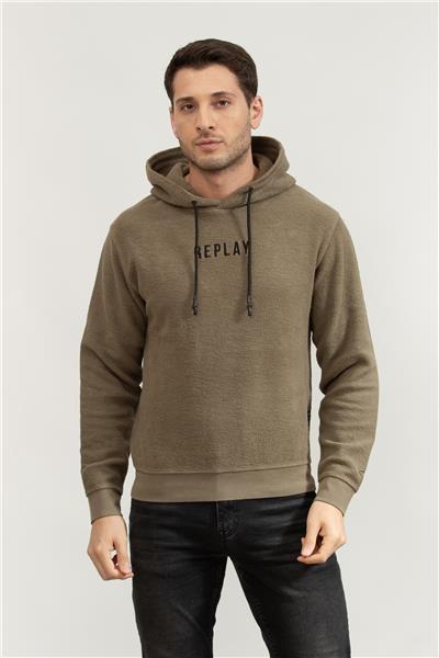 Replay Regular Erkek Kapüşonlu Sweatshirt