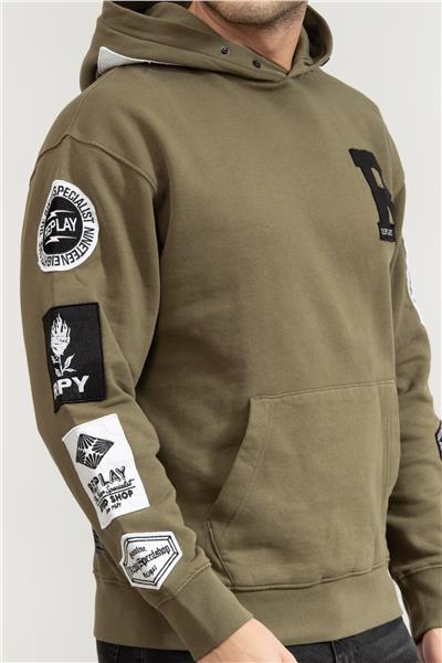 Replay Regular Erkek Kapüşonlu Sweatshirt