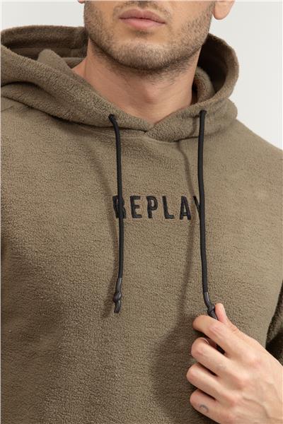 Replay Regular Erkek Kapüşonlu Sweatshirt