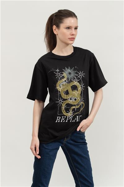 Replay Regular Kadın Bisiklet Yaka T-Shirt