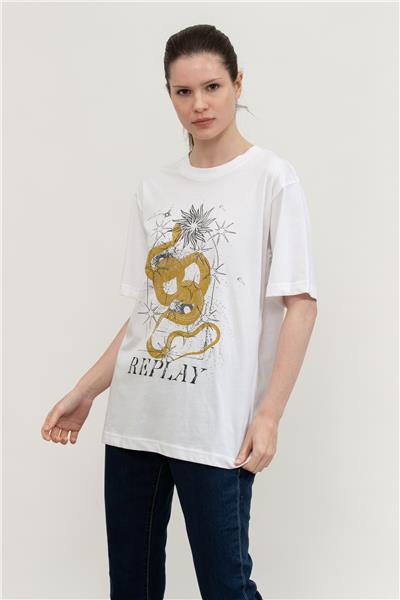 Replay Regular Kadın Bisiklet Yaka T-Shirt