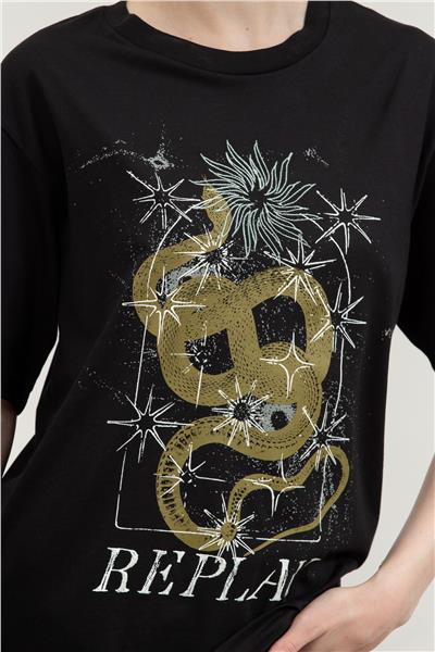 Replay Regular Kadın Bisiklet Yaka T-Shirt