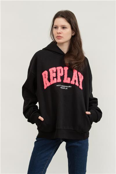 Replay Regular Kadın Kapüşonlu Sweatshirt