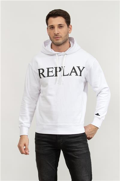 Replay Relaxed Erkek Kapüşonlu Sweatshirt