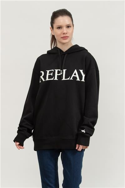 Replay Relaxed Erkek Kapüşonlu Sweatshirt