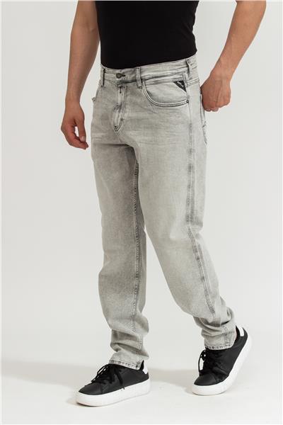 Replay Sandot Relaxed Tapered Erkek Jean Pantolon Gri