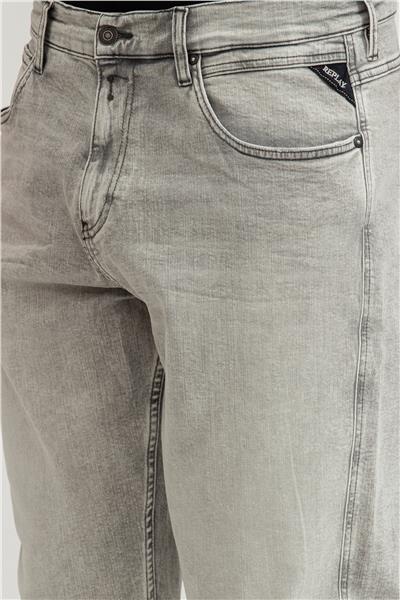 Replay Sandot Relaxed Tapered Erkek Jean Pantolon Gri